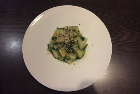Cucumber salad, among others, are available on the lunch and dinner menus