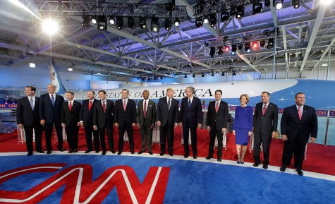 At the first G.O.P. Debate, the components stand gleefully next to each other. Courtsey of Google.