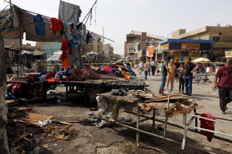 Funeral bombing aftermath. Photo courtesy of the International Business Times.