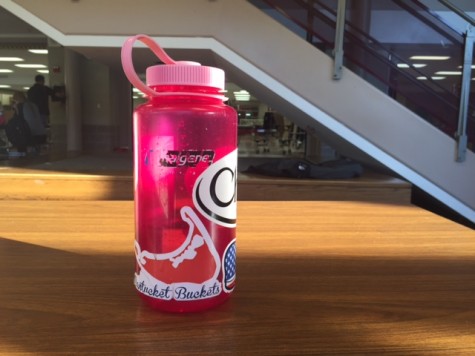 Junior, Ella customizes her Nalgene with different stickers