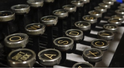 The typewriter used to sign in guests before they entered the community room.