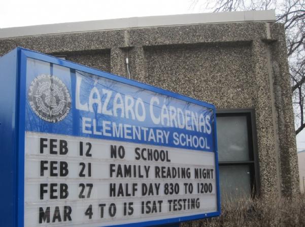 Lazaro Elementary School. Central's orchestra donated instruments to the school this spring.