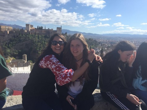 Sankari with her host sister, Julia Grunter. 