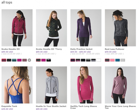 The 'we made too much' section on Lululemon is a cheaper option that's perfect for a mom on the go