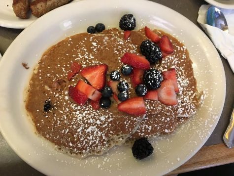 Triple berry pancakes.