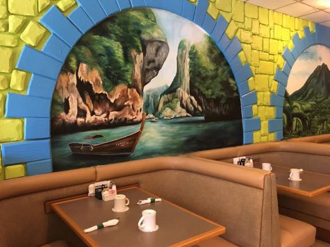 One of the many murals at Paradise Cafe.